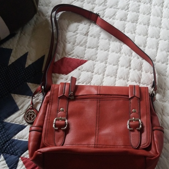 Relic Handbags - Relic orange faux leather shoulder purse